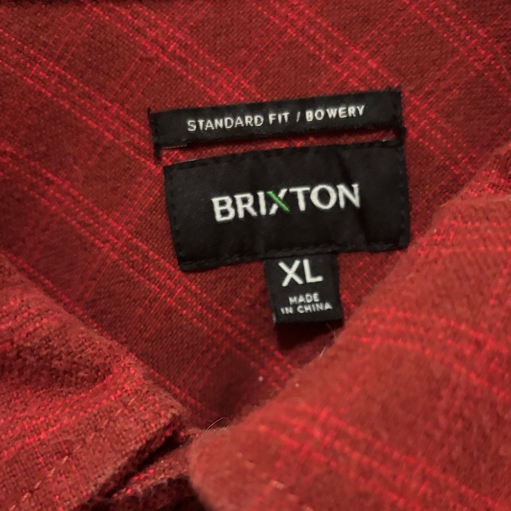 Brixton Bowery Red Checkered Shirt XL
